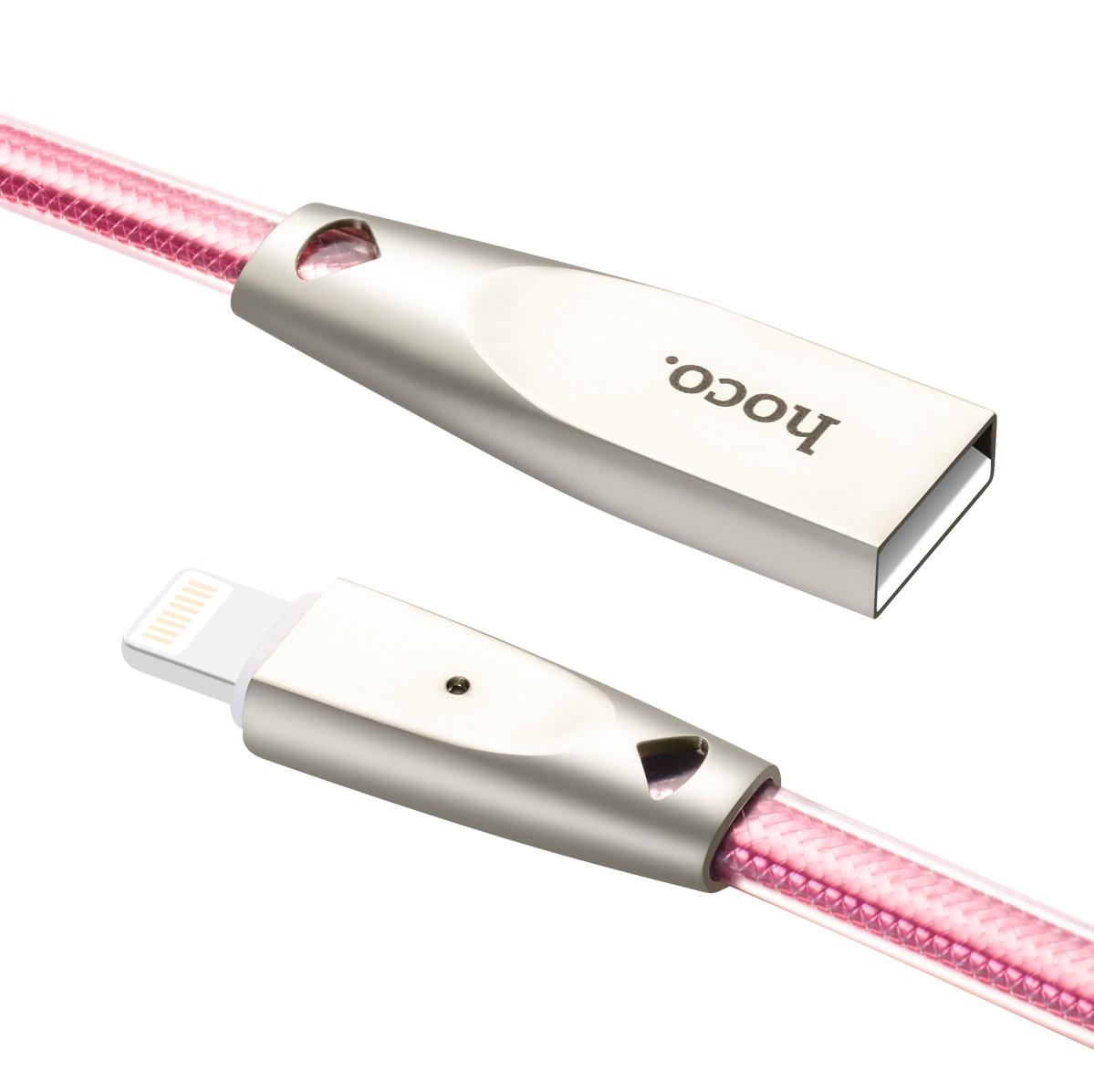 Cáp sạc 1,2m Hoco U9 cho iPhone 7 Plus (có đèn báo )