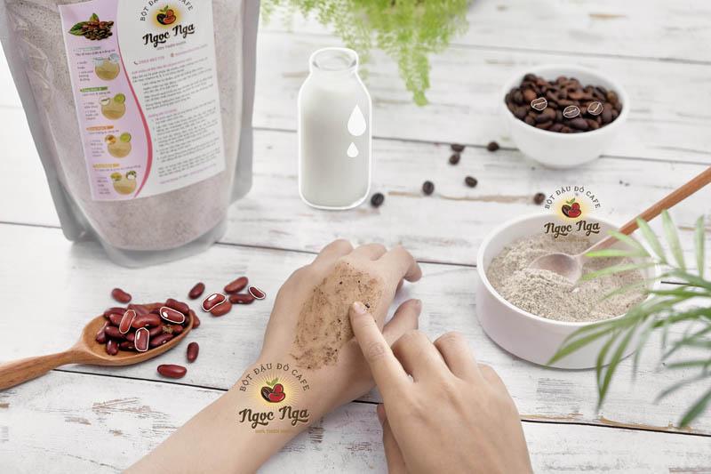 [HCM]Bột đậu đỏ cafe tẩy da chết trắng da 01kg
