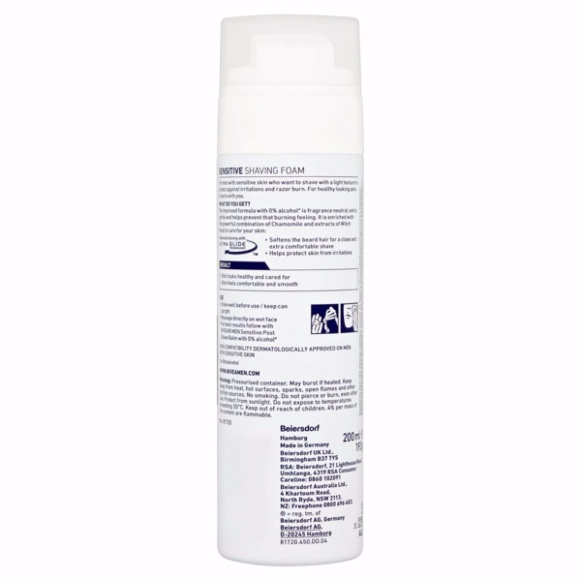 Kem cạo râu dạng bọt Nivea Men Nhật Bản 200ml