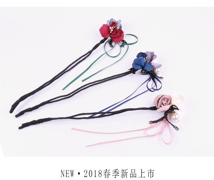 Thanh búi tóc kèm nơ hoa độc đáo mẫu mới nhất