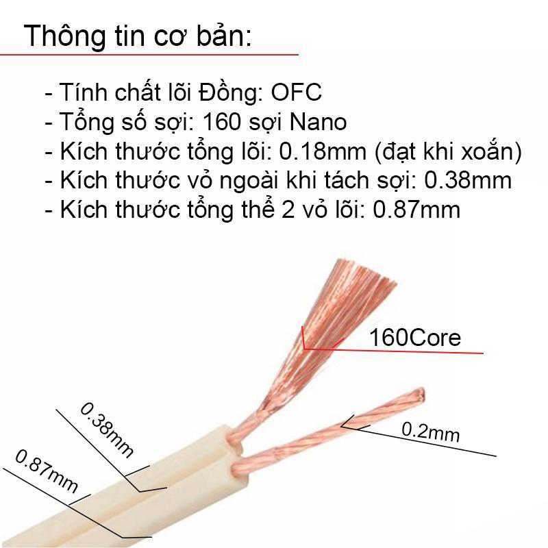 Dây loa Monster XP NW. compact precision stranded high resolution speaker cable (patent No-4.734.544) 160 sợi - 5 mét