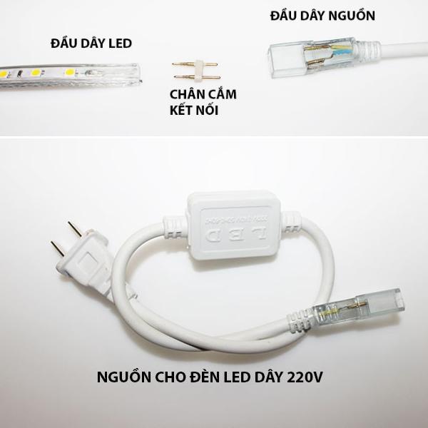 [HCM]Bộ 2 Dây nguồn cho đèn led dây 220V