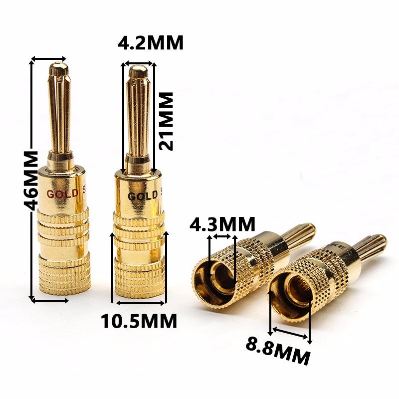 Jack loa Bắp chuối mạ đồng gold snake ( 2 cặp )