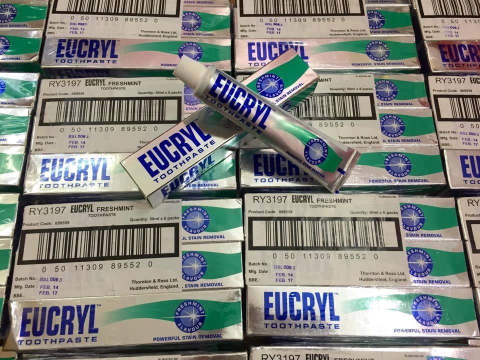 Bộ 5 Kem Đánh Trắng Răng Eucryl Toothpaste 50ml