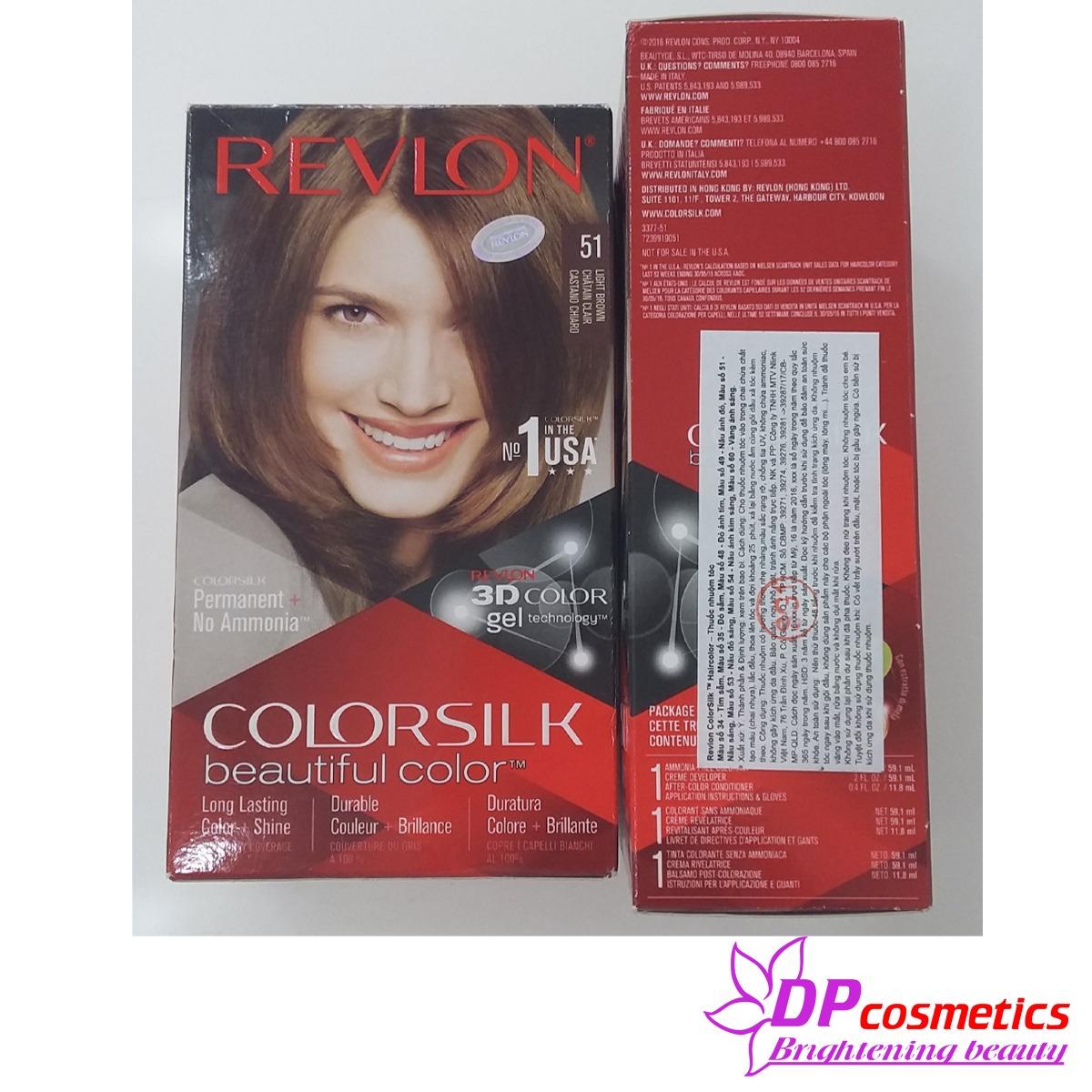 [HCM]Nhuộm Tóc Revlon Colorsilk 51 -Nâu sáng