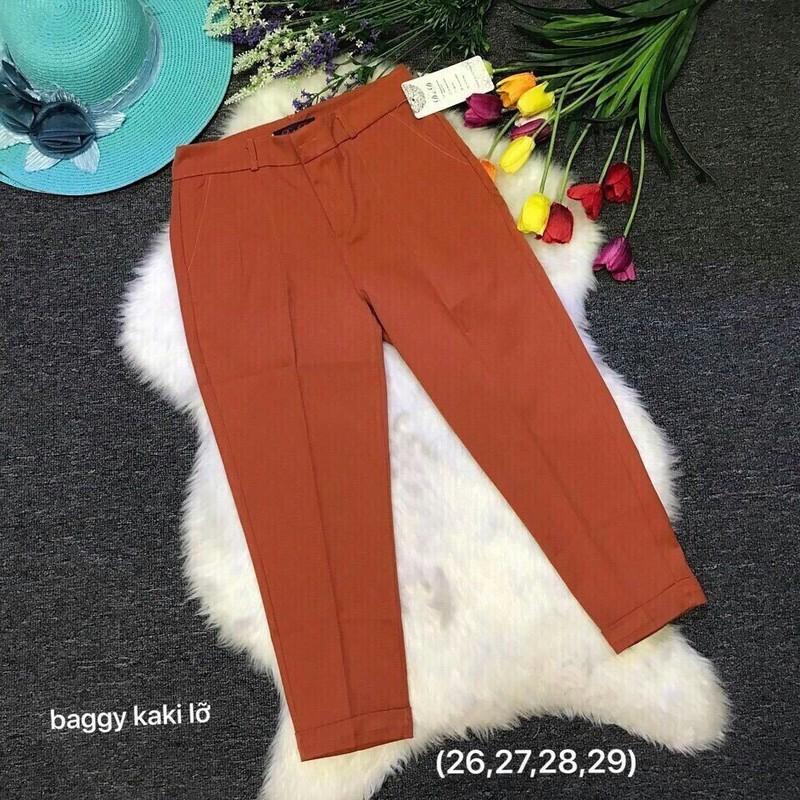 [HCM]Quần baggy nữ Navi vải kate