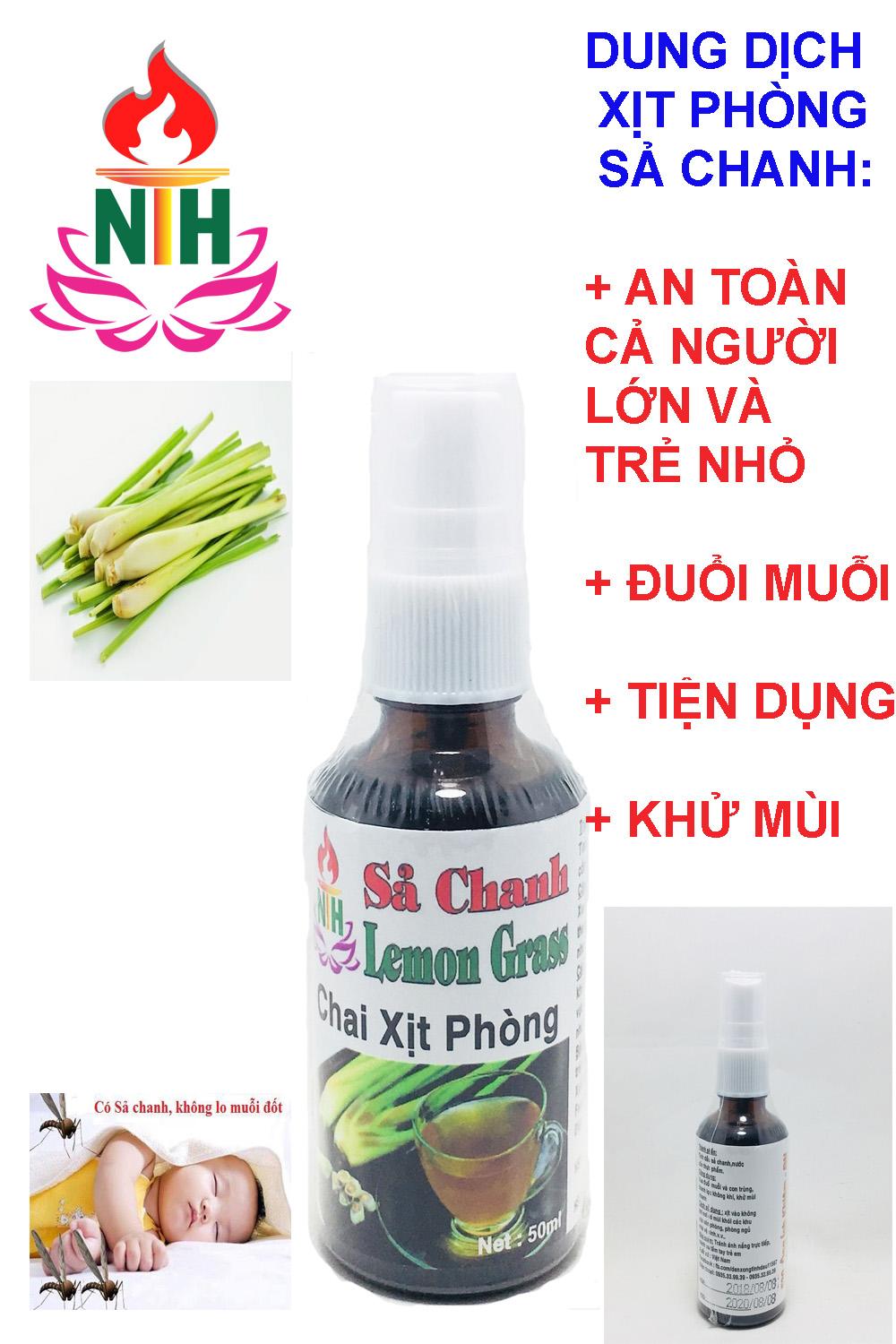 BỘ COMBO 2 CHAI TINH DẦU XỊT PHÒNG SẢ CHANH 50 ML