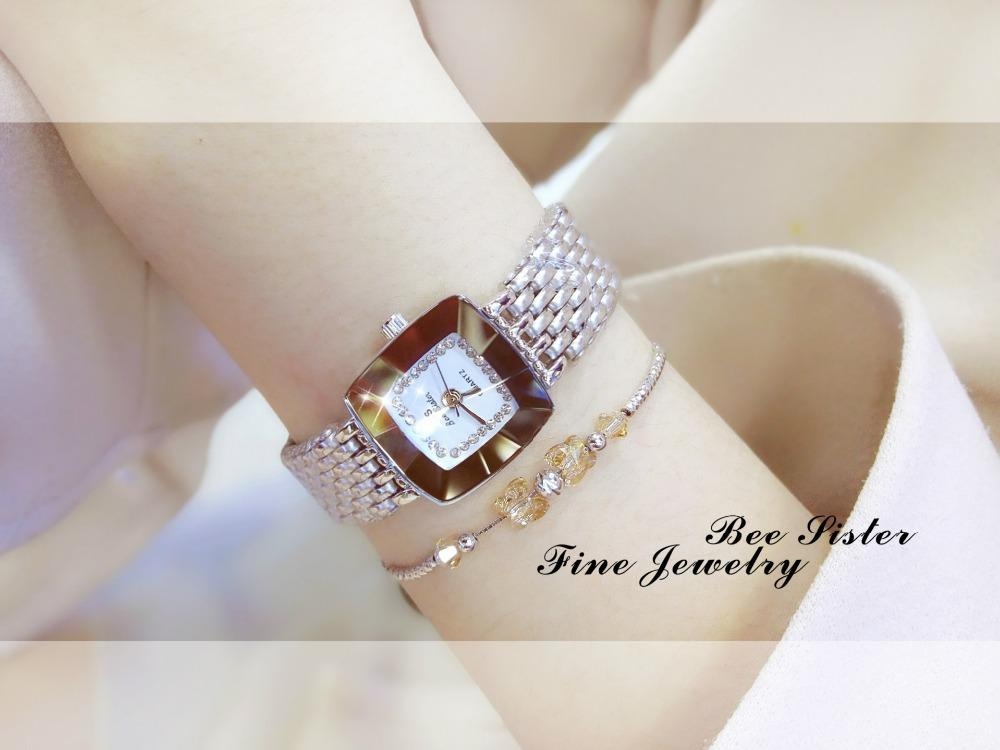 Đồng hồ nữ Bee Sister mặt pha lê cực sáng- BS30