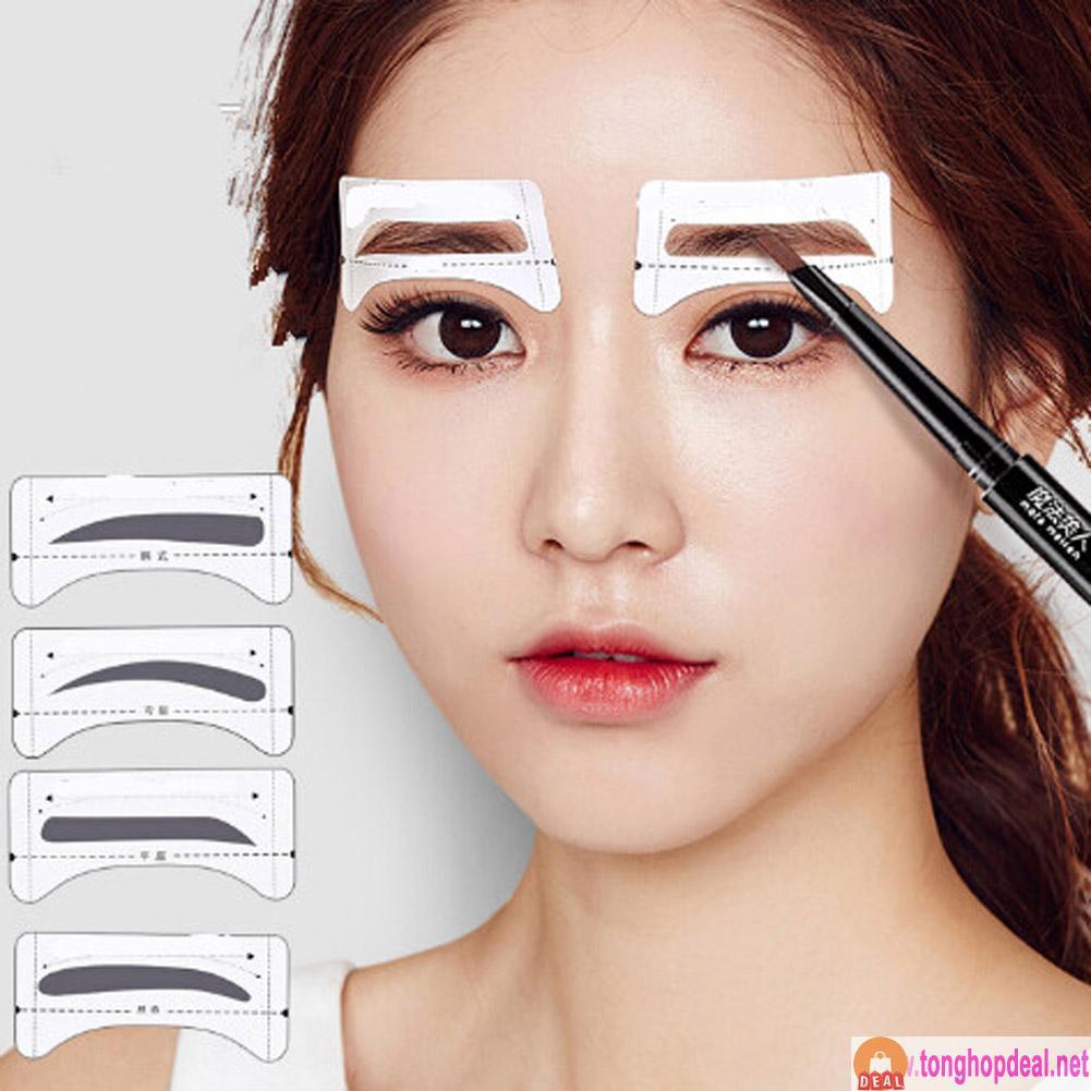 Bộ 4 khuôn kẻ mày dán hàn quốc