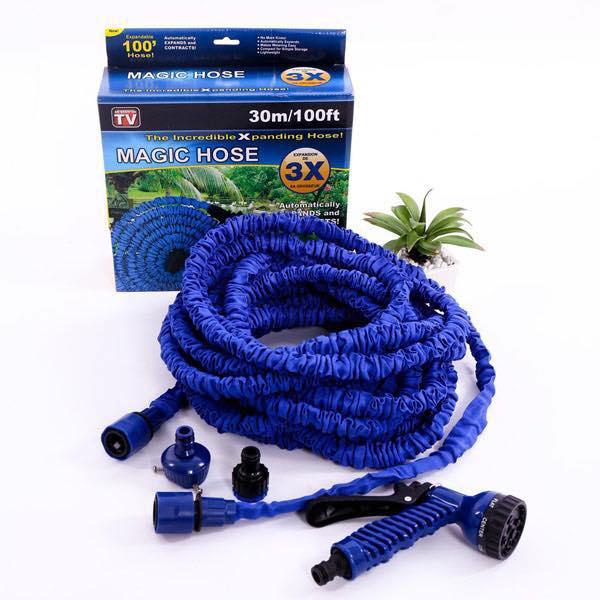 Vòi nước giãn nở tưới cây rửa xe 30m có vòi xịt , Bộ Vòi xịt nước giãn nở 30m