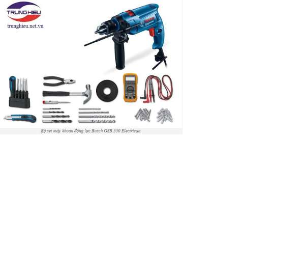 Bộ máy khoan động lực Bosch GSB 550 Electrican