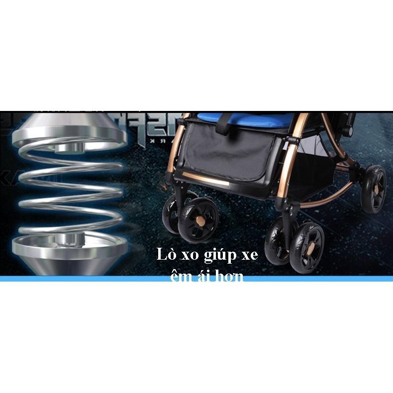 Xe đẩy bập bênh 2 chiều cho trẻ em Baobaohao C3 (Đen phối Hồng)