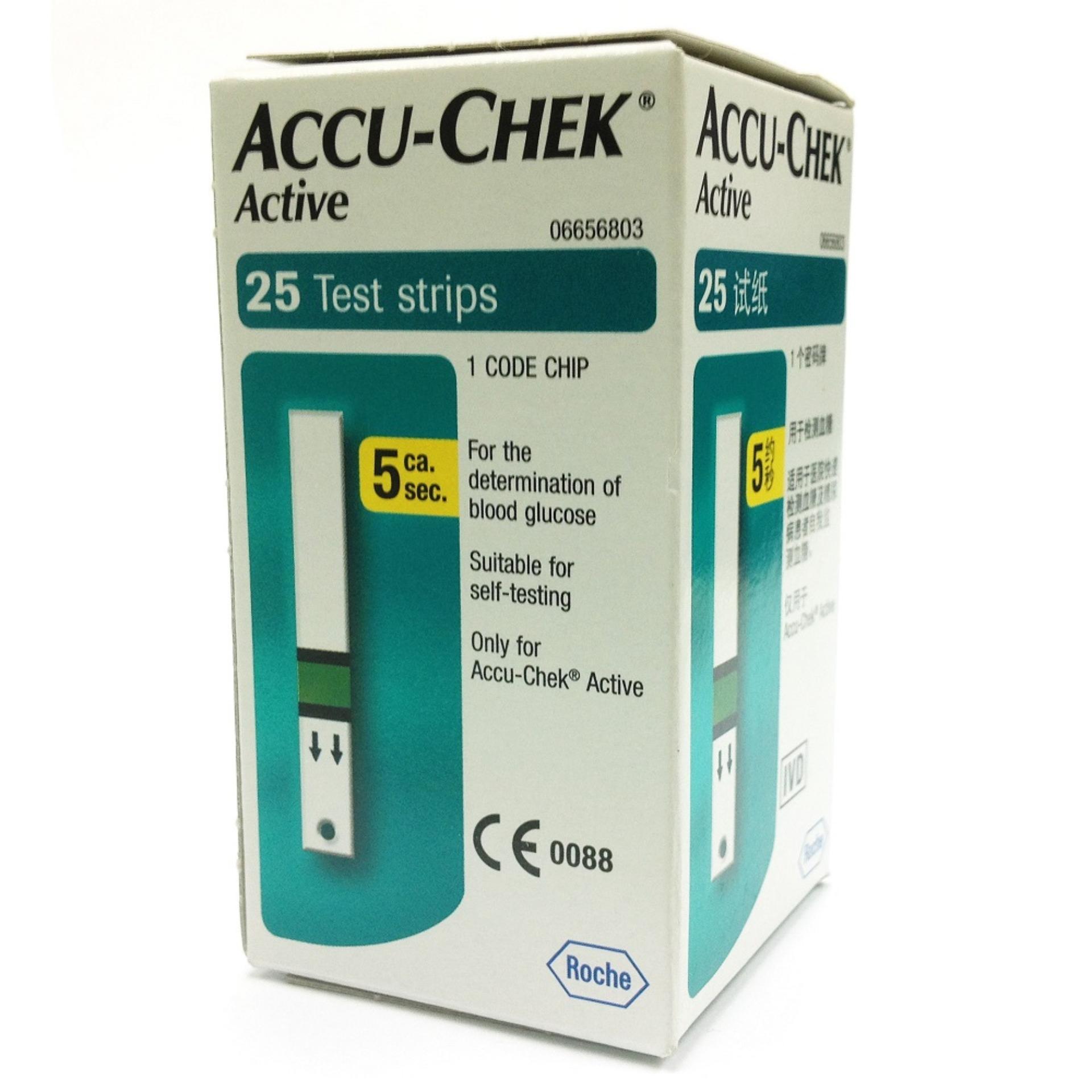 Hộp 25 que thử đường huyết Accu-check Active