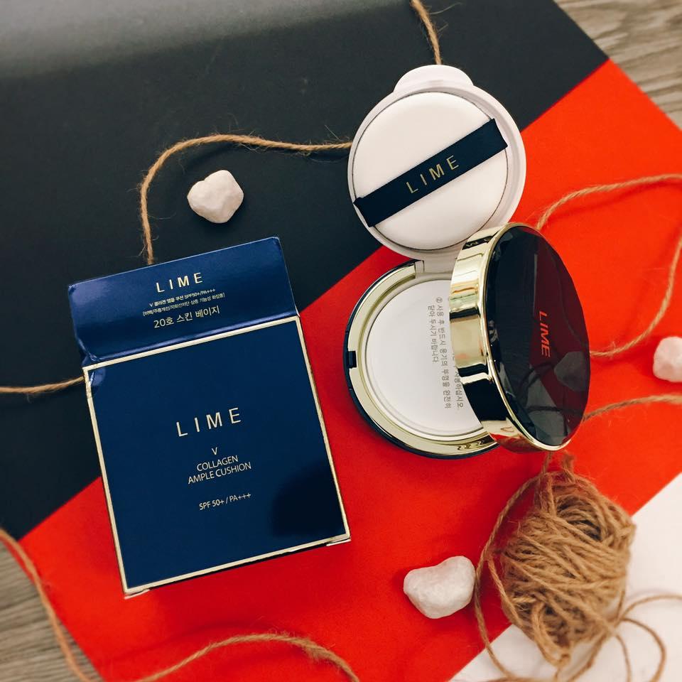 Phấn nước Lime V Collagen Ample Cushion SPF50+/Pa+++ (Dành cho da khô)