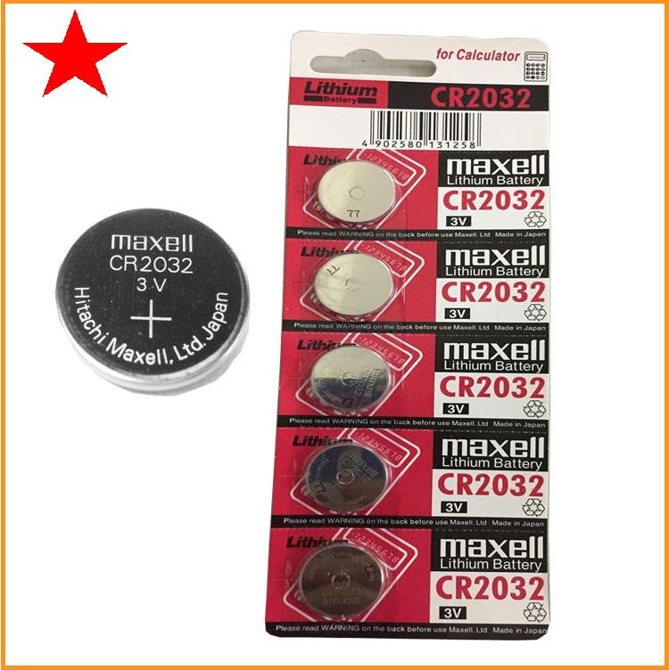 Combo 2 viên pin Cr2032, pin Cmos Maxell lithium 3V