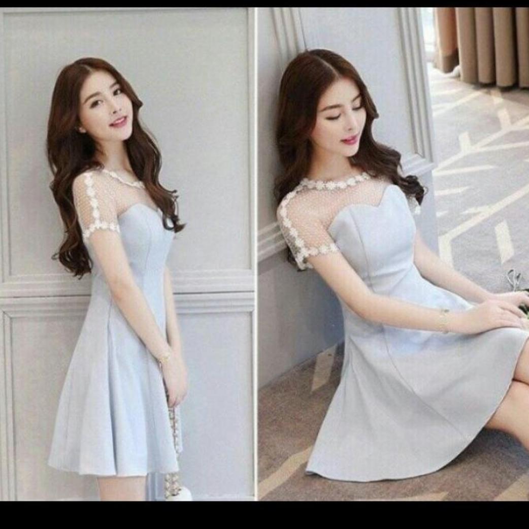 Đầm xanh phối lưới