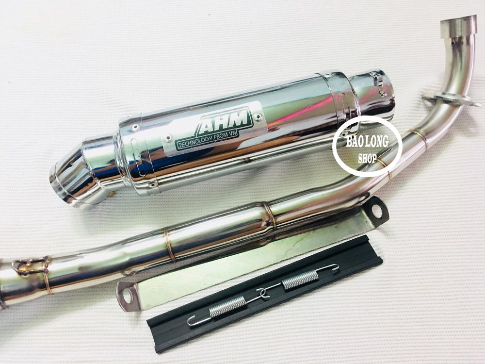 Pô AHM full cổ dành cho Sirius 110cc,Jupiter (màu Inox)