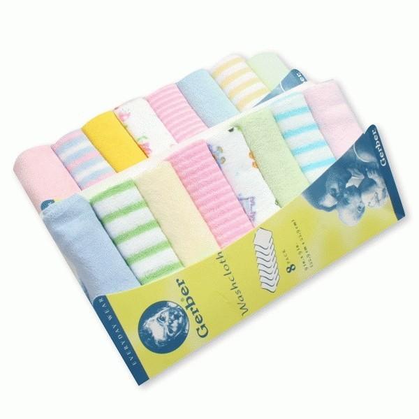 Combo 2 set Khăn mặt Gerber (Set 8 khăn)
