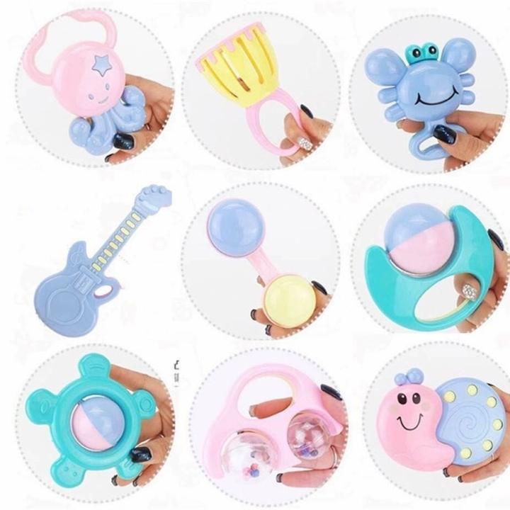 BỘ ĐỒ CHƠI XÚC XẮC BÌNH BÚ 9 MÓN CHO BÉ