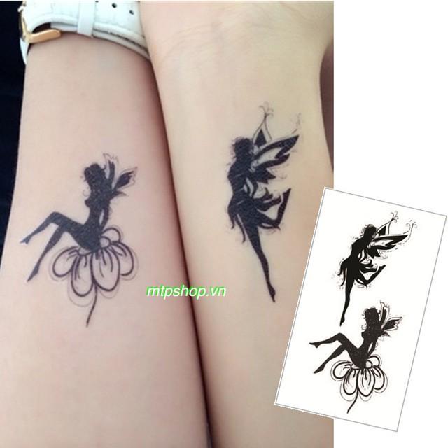 Bán COMBO 20 hình xăm dán tattoo mini cực cute, lông vũ, chữ nghệ thuật,  hoa hồng xanh, hoa hồng, cỏ 4 lá, nhịp tim, vương niện, chuông gió, đôi  môi... chỉ