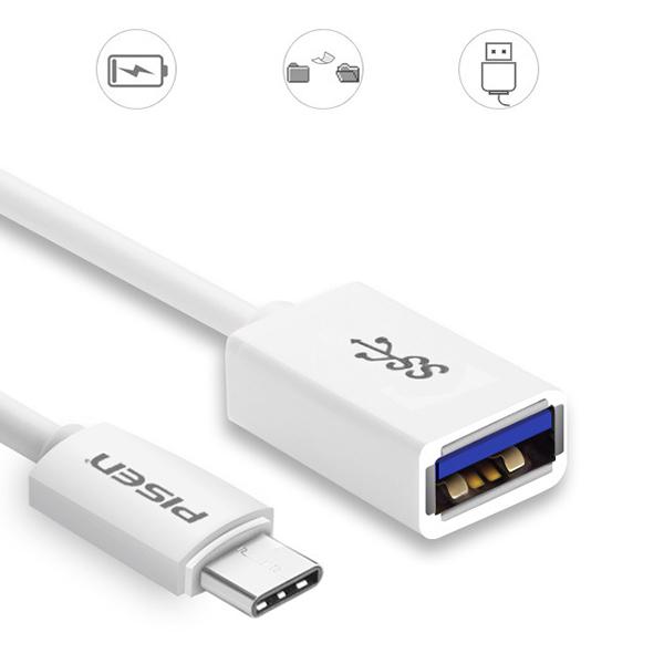 Cáp OTG 15cm Type C Pisen (Cho các dòng máy Androi đời mới )