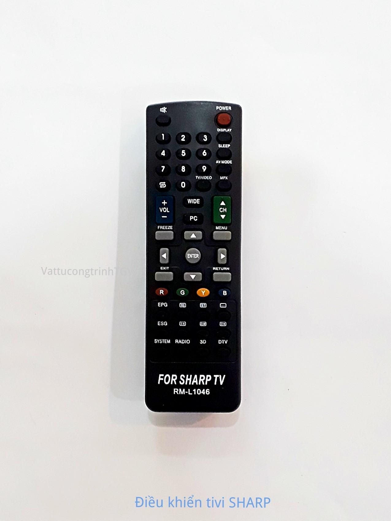 Điều khiển thay thế cho Tivi SHARP ( loại ngắn)