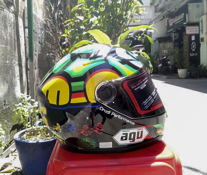 Nón Fullface AGU Tem Rùa, tặng túi AGU