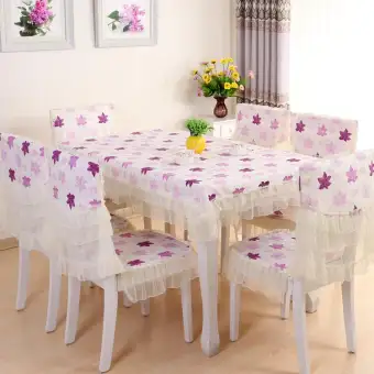 Wu Zhi Star Garden Table Cloth Fabric Cover Table Cloth Garden Tablecloth Lace Table Runner Tablecloth Chair Cover Set