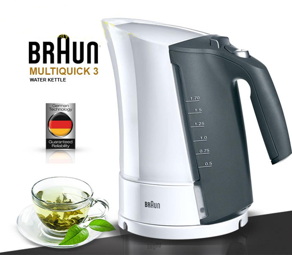 Ấm siêu tốc Braun WK300 1.7L (đen) - Hàng nhập khẩu