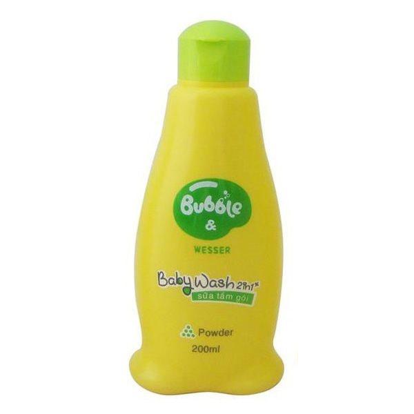 Bộ 2 chai Sữa tắm gội Wesser 200ml - xanh lá