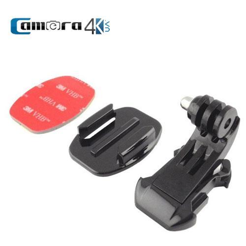 Bộ phụ kiện bao gồm miếng dán 3M+ đế mount + mount cong + vít (Loại chữ J)