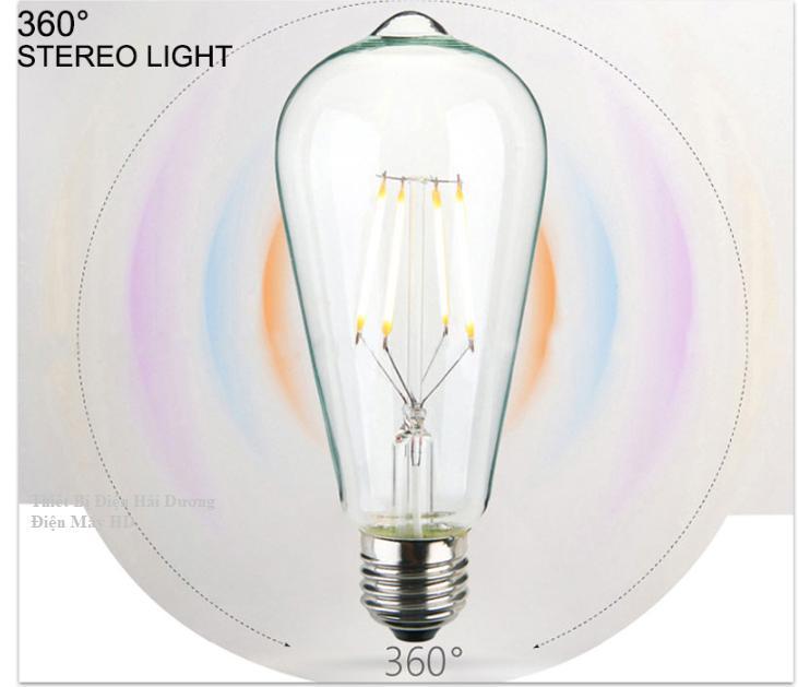 BÓNG Đèn LED Edison T64 4w trang trí nghệ thuật