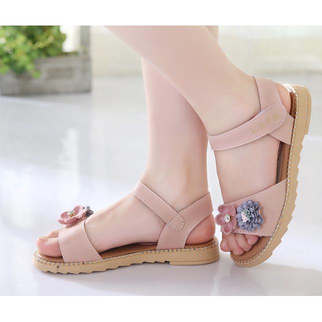 Dép sandal bé gái hoa trà