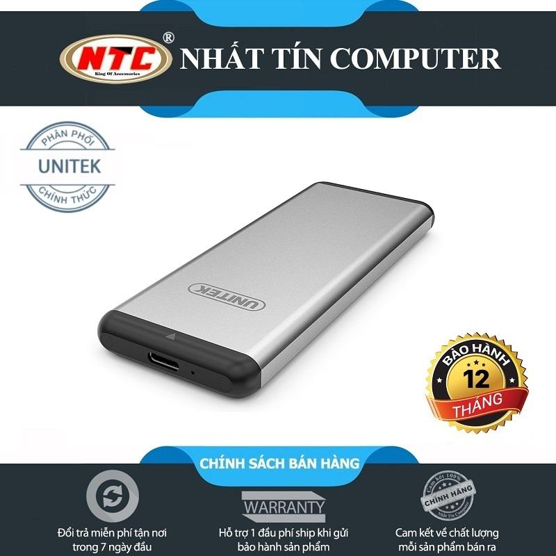 Box chuyển SSD M2 Sata sang ổ cứng di động Unitek Y-3365 chuẩn 3.0 hỗ trợ đến 5Gbps (xám) - Hãng phân phối chính thức