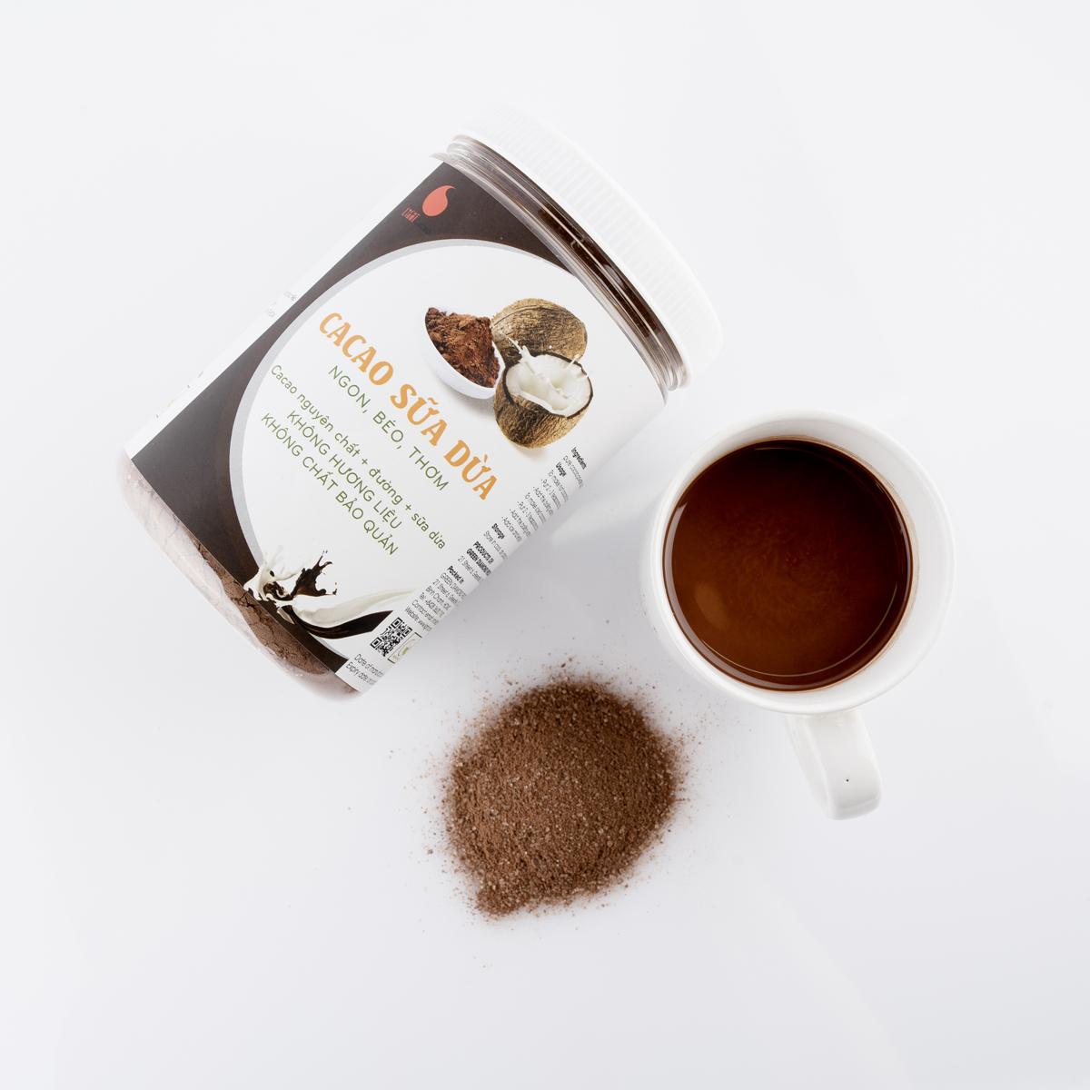 Bột cacao sữa dừa Light Cacao - Hũ 550gr