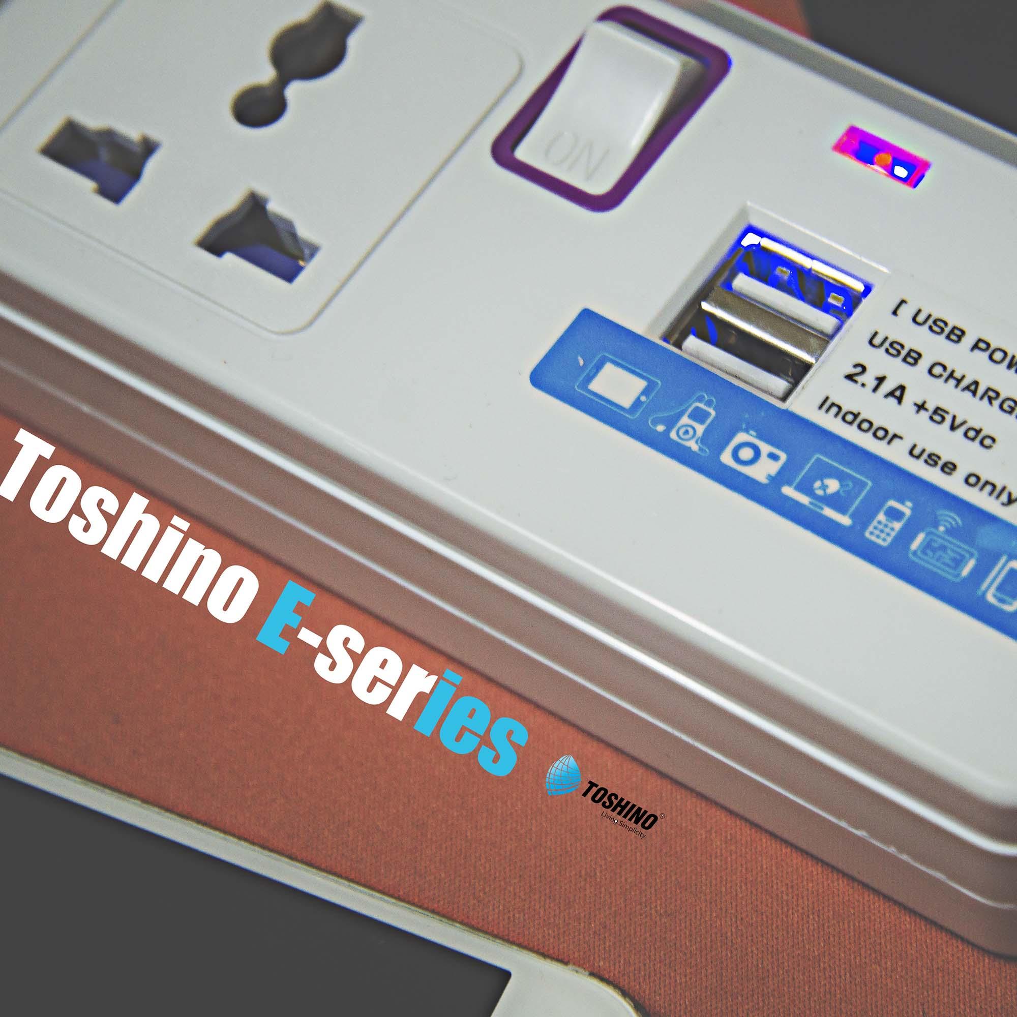 Ổ CẮM ĐIỆN CHỐNG SÉT ĐA NĂNG TOSHINO E-913-USB