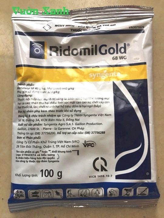 Ridomild Gold- đ ặc t rị thối thân, xì mủ, chảy nhựa 100gr/ gói