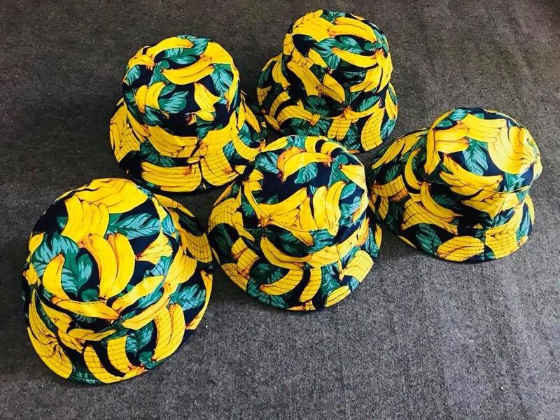 Nón Bucket họa tiết trái chuối