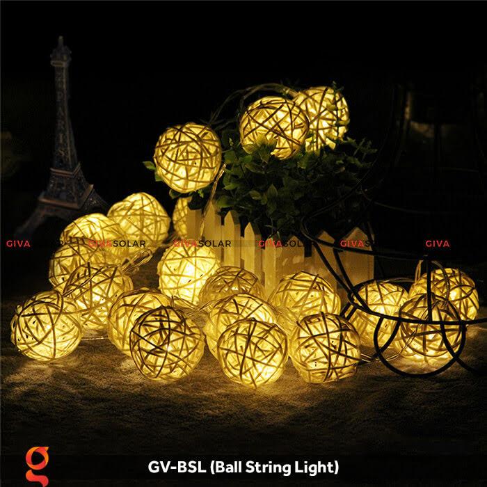DÂY ĐÈN LED QUẢ CẦU MÂY DÙNG TRANG TRÍ GV-BSL