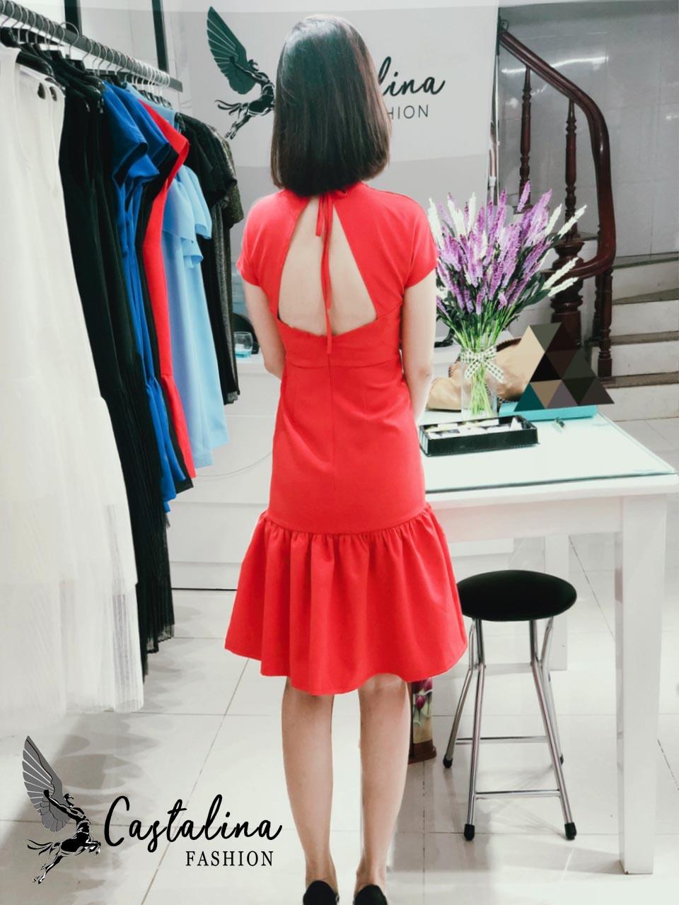 Đầm đuôi cá sang chảnh đẹp mắt giá sốc-đỏ(8936170580191)
