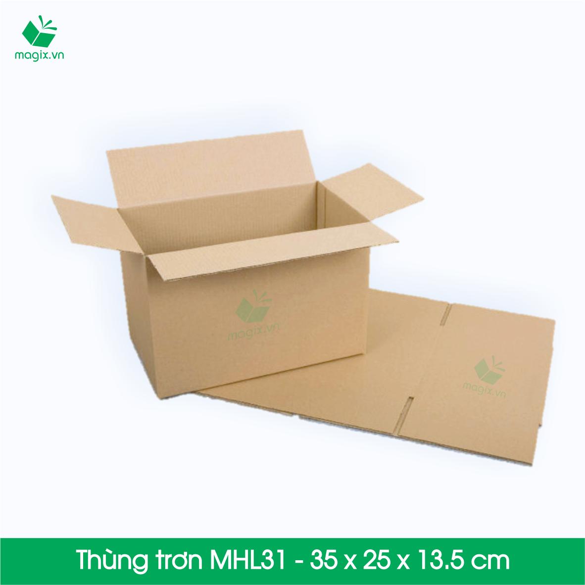 MHL31 - 35x25x13,5 cm -  20 Thùng hộp carton trơn