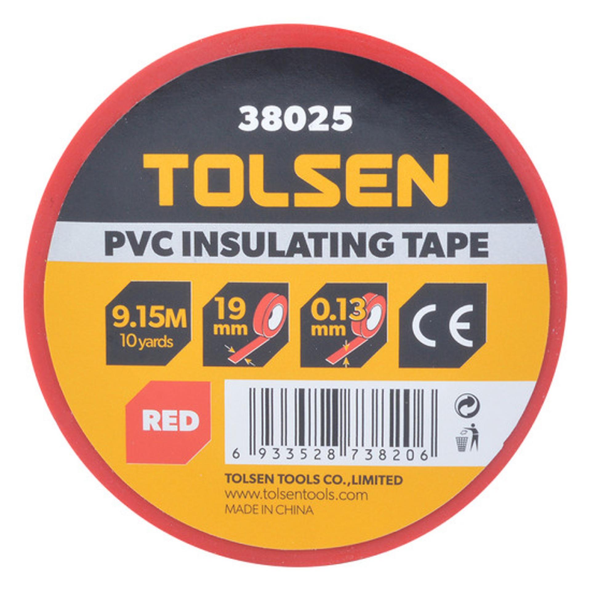 BĂNG KEO ĐIỆN TOLSEN 38025- 19mm( red)