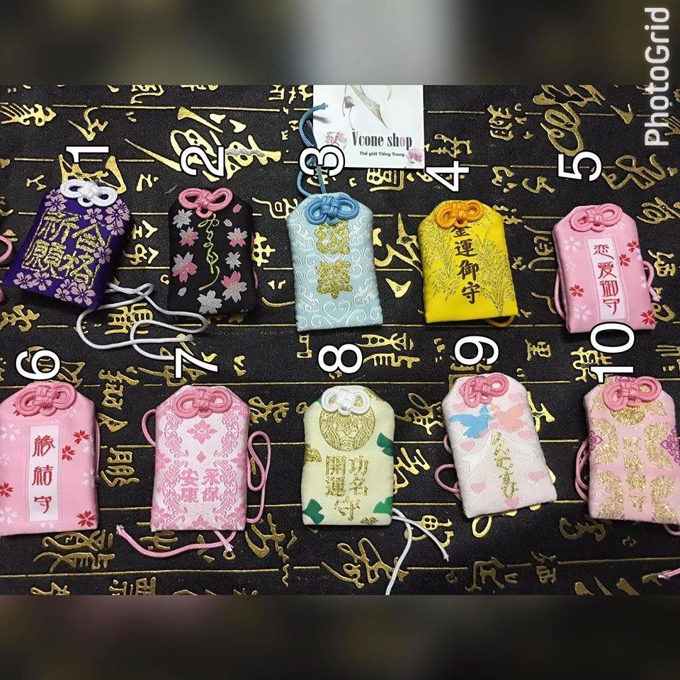 Túi Phước May Mắn Omamori tặng đá ngũ sắc phong cách nhật bản trang trí đáng yêu dễ thương