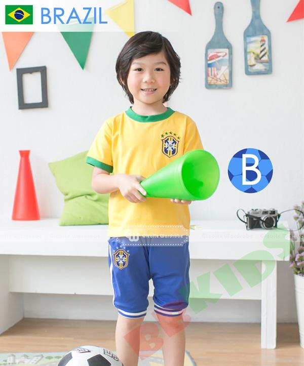 [HCM]Bộ thun thể thao Brazil mùa hè cho bé