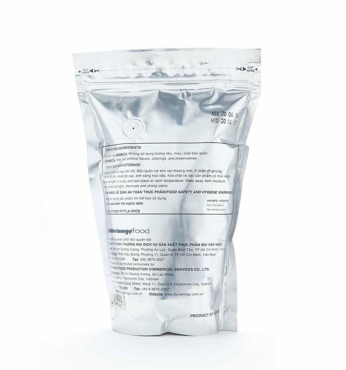 CÀ PHÊ HẠT RANG ARABICA BÙI VĂN NGỌ (250GR)