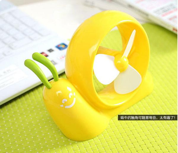 Quạt usb Mini hình dáng ốc sên (Vàng)