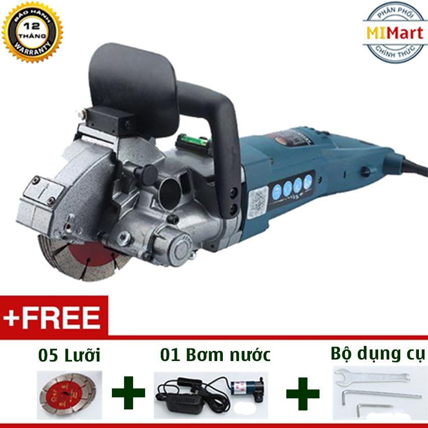 Máy cắt rãnh tường 5 lưỡi Caowang CW6121 (4800W) - Tặng kèm Máy bơm nước Mini