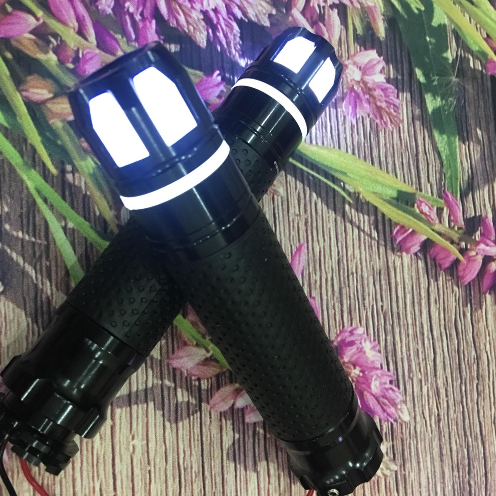 [Hot hot hot] Bộ 2 bao tay lái xe máy gù  có đèn Led xoay RIZOMA cao cấp G71-màu đen-14