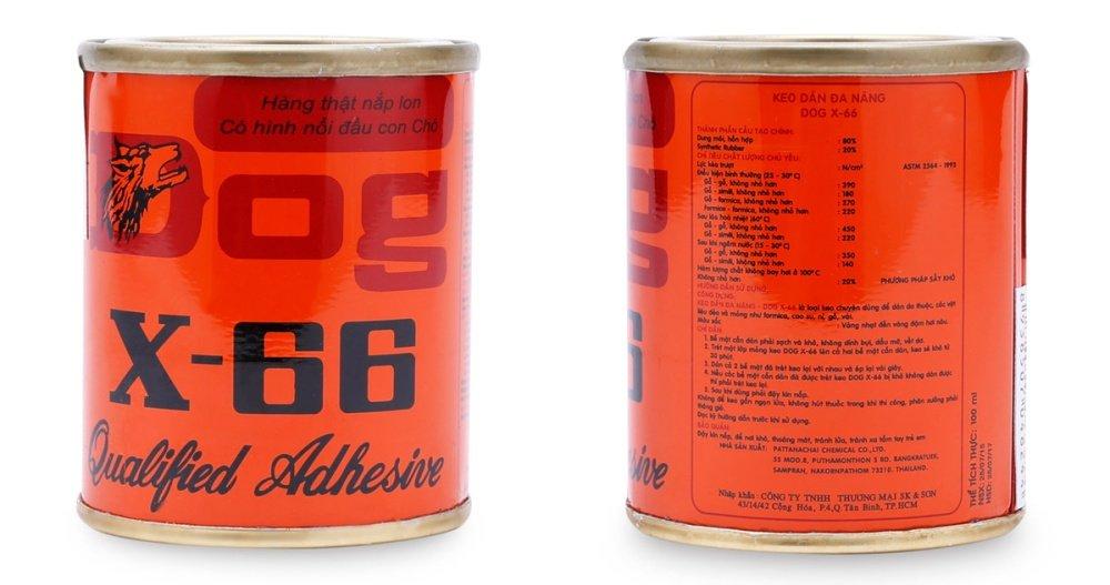 2 hủ keo con chó x-66 100ml dog thái lan