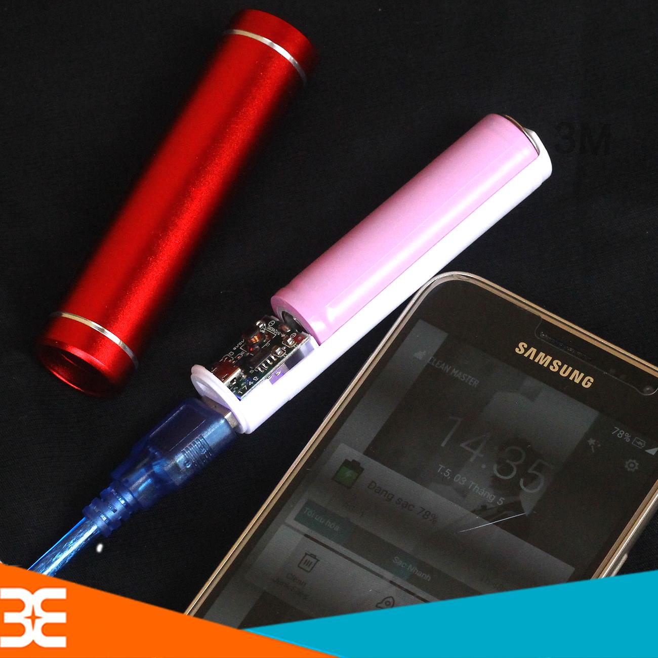 Combo Box Sạc Dự Phòng 1 Cell Và Pin 18650 3v7 2000mAh